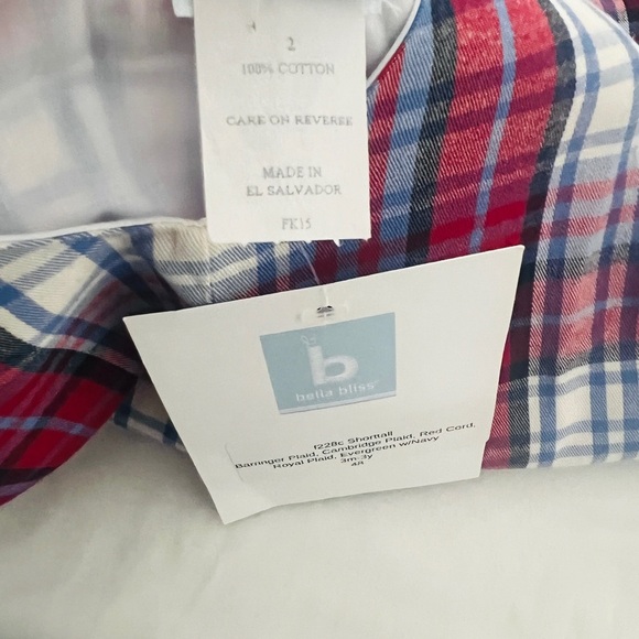 Bella Bliss Boys Bundle of (3) Plaid Overalls & 2 Corduroy Pants Size 2 Cotton - Picture 11 of 11